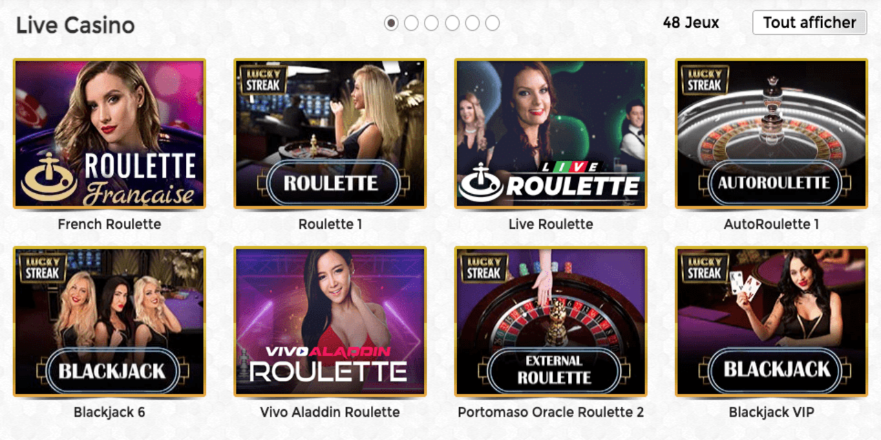  Jouer en live sur Unique Casino